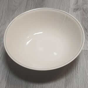 Vtg Corelle 8" x 2.5" Serving Bowl Ivory Teal Blue Vegetable Side Cottage READ